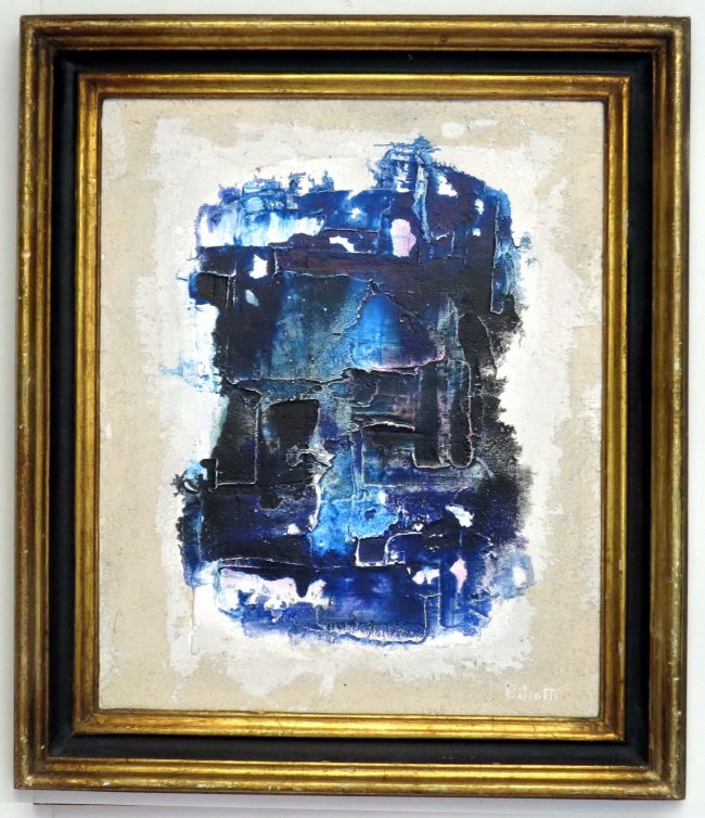 Luce nel blu 27 tm. su tavola cm 62×52