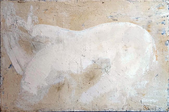Onda nel bianco cm. 142×90 Tm. su tavola